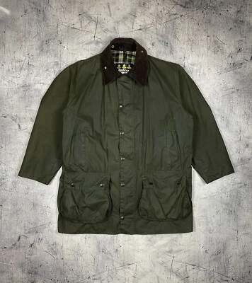 Barbour A200 Border Wax Waterproof Country Green Jacket Coat Size XL - Image 1 of 4