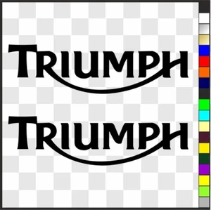 Triumph 1 decals stickers x 2 motorcycle helmet laptop etc various sizes/colours - Picture 1 of 4