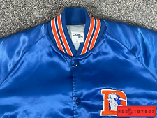 Denver Broncos Jacket Mens Sz M Blue Vintage Chalk Line 1980's Football NFL