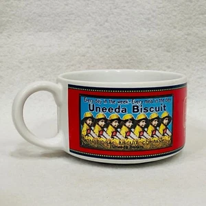 Nabisco Uneeda 1923 Wide Ceramic Coffee Mug White Red - Picture 1 of 8