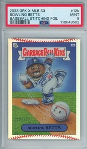 2023 Topps GPK X MLB Garbage Pail Kids Mookie Betts STITCH FOIL RC 186/199 PSA 9 - Picture 1 of 2