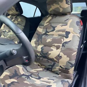 Cotton Sand Camo Front Car Seat Covers For Toyota Tacoma - Picture 1 of 6
