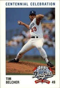 1990 Dodgers Police Baseball Card #49 Tim Belcher