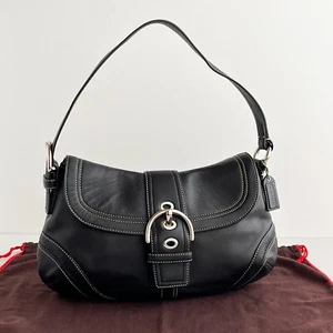 Vintage Coach Soho Hobo Shoulder Bag 10910 Black Leather Y2K NWOT - Picture 1 of 23