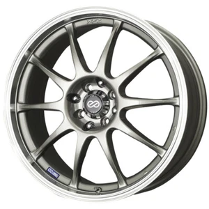 ENKEI J10 17X7 5X100/5X114.3 Offset 38 Silver with Machined Lip (Quantity of 4) - Picture 1 of 3