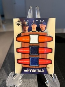 Will Clark/Justin Morneau/Adrian Gonzalez  UD 2005 Generations Materials #21/50