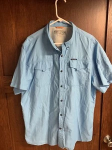 Field & Stream Light Blue Button Front Fishing Shirt Men's Sz 2XL - Picture 1 of 7