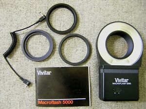 Mint Vivitar Macro Ring Flash 5000; Purchased New from B & H Photo in 1990’s