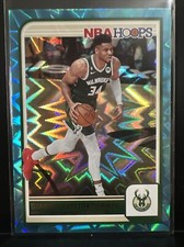2023-24 Hoops Giannis Antetokounmpo Teal Explosion SP #147 Milwaukee Bucks