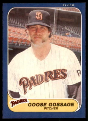 1986 FLEER BASEBALL CARD SAN DIEGO PADRES #322 GOOSE GOSSAGE - Image 1 of 2
