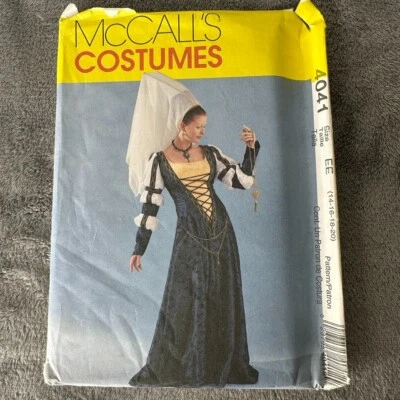McCalls Sewing Pattern 4041 Sz 14-20 Renaissance Medieval Dress Costume Theater - Image 1 of 4