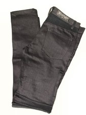 Men’s black balmain skinny moto jeans