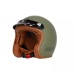 ACERBIS JET MOTORCYCLE HELMET VINTAGE SKODELA 22-06 MILITARY GREEN 0025314.582 - Picture 1 of 8