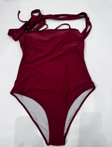 Costume da bagno SHEIN con cravatta imbottita taglia grande marrone - Foto 1 di 5