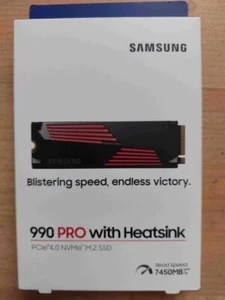 Samsung 990 PRO avec dissipateur thermique M.2 2 To PCIe 4.0 NVMe SSD MZ-V9P2T0GW neuf - Photo 1/1