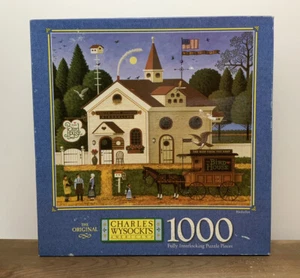 Nuevo rompecabezas vintage Charles Wysocki's BIRDSELLER 1000 piezas MB 2000 Americana - Imagen 1 de 12