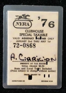 1976 NYRA Clubhouse tassabile speciale valido per tutte le riunioni ♡ il nostro cc53 - Foto 1 di 2