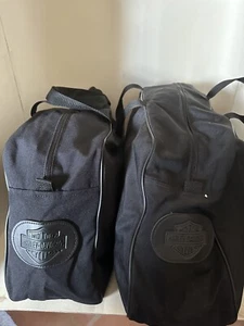 SAC A BAGAGES HARLEY DAVIDSON NOIR SACOCHE DE SELLE DOUBLURE MOTO poignées - Photo 1/6