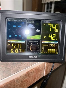 BALDR Wireless Digital Color Weather Station W/ Barometric History B0359 NEW - Picture 1 of 6