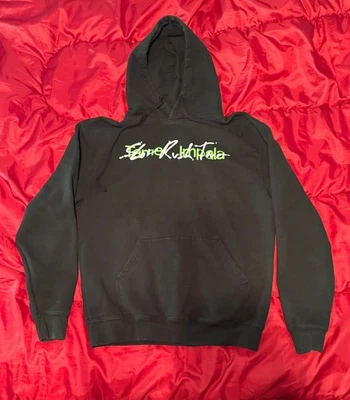 TAME IMPALA Slow Rush Tour 2021 sudadera con capucha negra con botella y regla Rushium objetivo MED Foto 1 de 4