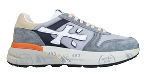 Premiata scarpe uomo sneaker camoscio tessuto MICK_7245 grigio-arancione - Picture 1 of 7