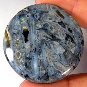 68.50Cts Natural Turkeys Stick Agate Round Cabochon 38x38x5mm Loose Gemstone - Picture 1 of 5
