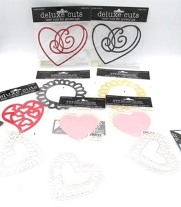 10 pc Lot - Deluxe Cuts & Intricuts Laser Art - Heart and Floral - New in Pkg - Picture 1 of 1