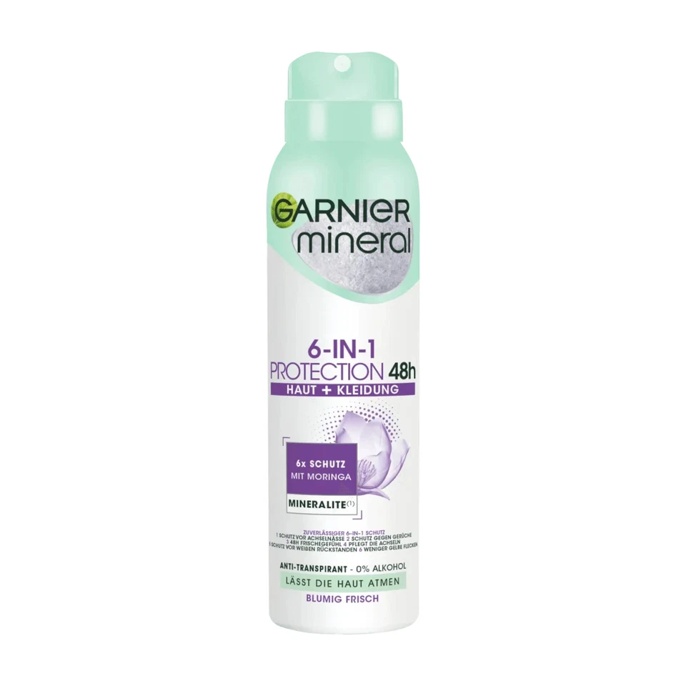 L’ORÉAL DEUTSCHLAND GMBH Garnier Mineral Deospray 6in1 Antitranspirant, 150 ml