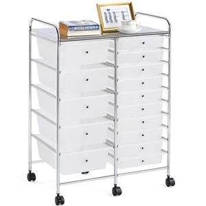 Yaheetech 15-Drawer Metal Frame Rolling Storage Cart Bin - Picture 1 of 20