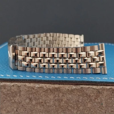 Correa de reloj vintage 19 mm 18 mm JB Champion EE. UU. Bullet Link oro rgp años 70 sin usar Foto 1 de 4