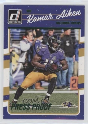 2016 Donruss Press Proof Green Kamar Aiken #24 - Image 1 of 2