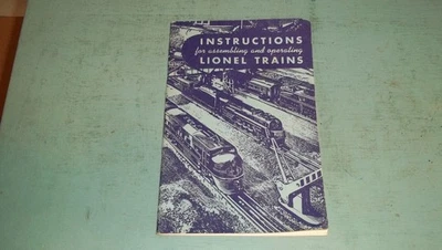 Instrucciones originales para montar y operar trenes Lionel-1949 en muy buen estado Foto 1 de 4