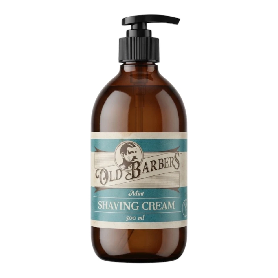 OLD BARBERS Old Barber Crema da Barba Profumo di Menta Uomo Shaving Cream Pelle Secca Vegan
