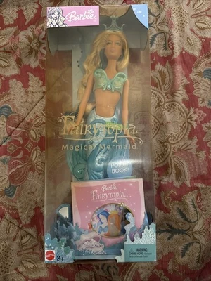 Vintage 2003 Mattel Barbie Fairytopia Magical Mermaid Blue Kayla Doll New In Box - Image 1 of 4