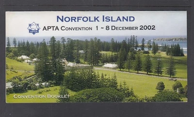 Folleto de la Isla Norfolk - Convención APTA 2002, martín pescador sagrado MUH Foto 1 de 2