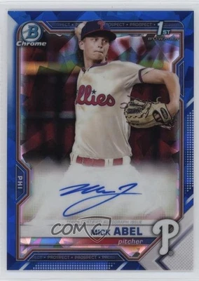2021 Bowman Sapphire Edition Chrome Prospects Auto Mick Abel #BSPA-MA Auto - Image 1 of 2