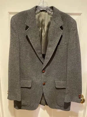 Blazer Para Hombres Niños Talla 40R * Gris Cabello Camel Elegante Informal Hecho en Unión EE. UU. LEER* Foto 1 de 4