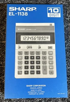 Sharp EL-1138 10-stelliger Taschenrechner Elsi Mate Neu in OVP Vintage Retro