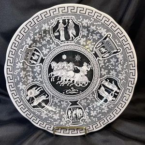 Spode Greek God Apollo in Chariot Black Plate Archive Collection 10,5" - Bild 1 von 22