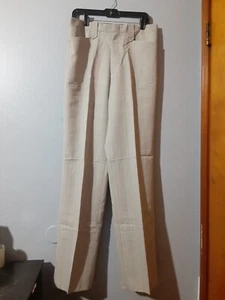 Buffalo Country NWT Men's Pants Dress Pants Cream Stripe Raw Hem Size 34 Formal - Picture 1 of 7
