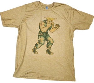 Men's Street Fighter Guile T-Shirt color Vintage Gold - Picture 1 of 1