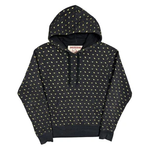 Vintage True Religion Monogram Logo Hoodie Pullover Black Small - Picture 1 of 8