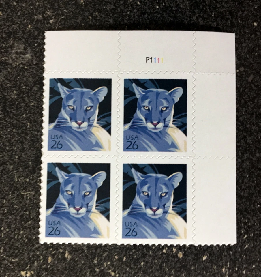 2007USA #4139 26c Panther - Plate Block of 4  -  Mint NH  - Image 1 of 4