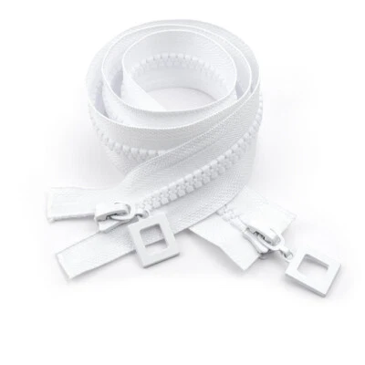 1PCS Double-Sided Resin Zipper Self-locking Open-End Slider Clothing Sewing DIY  - Image 1 of 4