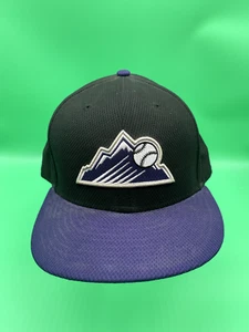 Colorado Rockies New Era 59FIFTY MLB Negro Púrpura Gorra Ajustada Talla 7 1/2 Logo - Imagen 1 de 5