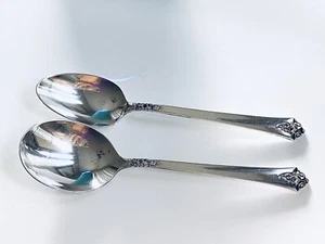 Royal Crest Castle Rose Sterling Silver Teaspoon and Soup Spoon  - Picture 1 of 4
