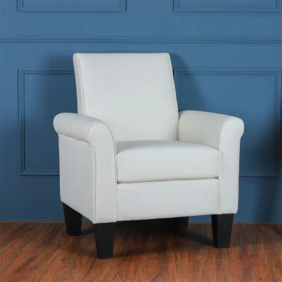 Moderna silla de cuero sintético cómodo sillón tapizado sofá individual 6 colores Foto 1 de 4