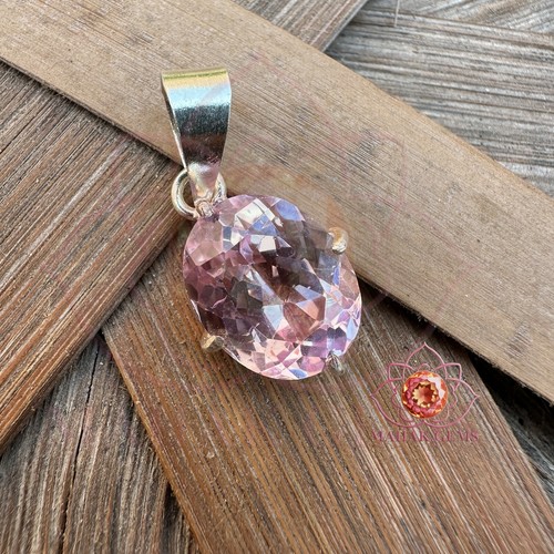 VETEMENTS Ciondolo Morganite Rosa Naturale 14 80 Ct in Argento 925 Gemma Certificata Trending