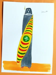 09530 Acquerello - Atmosfere del Corno d'Africa - Guerriero - Picture 1 of 3