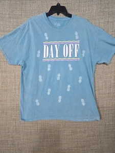 Cold Rush Womens XL Green Blue Shirt Day off Short Sleeve - Picture 1 of 8